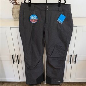 Columbia Bugaboo Omni-Heat Women's Charcoal Gray Waterproof Ski Snowboard Pants